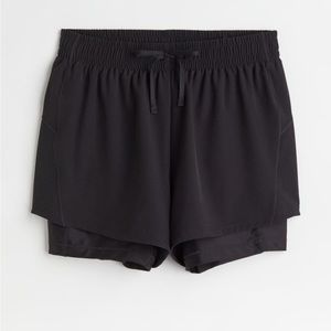 Brand New With Tag! H&M Double-layered Running Shorts in Active Multisport